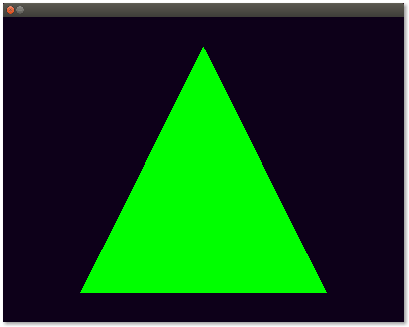 The lonely green triangle
